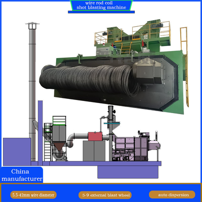 Wire Rod Coil Shot Blasting Machine and Customization for Removing Prestressing Force