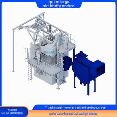 Perfect Cleaning Process Spinner Hanger Shot Blasting Machine with 2500kg Capacity
