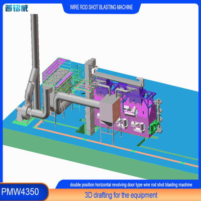 Wire Rod Shot Blasting Machine with Reasonable Rust Protection and Blast Wheel Layout
