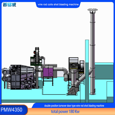 Wire Rod Shot Blasting Machine with Reasonable Rust Protection and Blast Wheel Layout