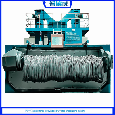 Customization Dual Mandrels Wire Rod Shot Blasting Machine for Spring Steel Surface