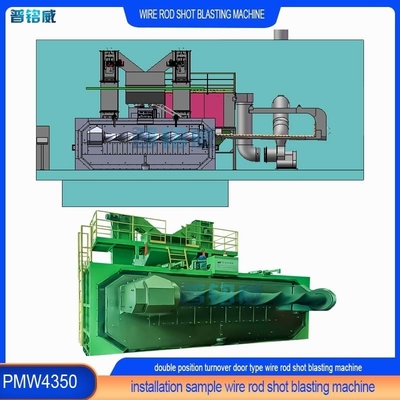 3-6 Coils Per Hour Production Efficiency Descaling Shot Blasting Machine for Wire Rod