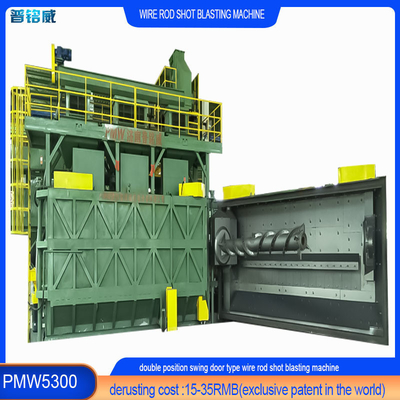 Wire Metal Surface Shot Blasting Machine with Dust Density 3 Mg/Cubic Meter Customization
