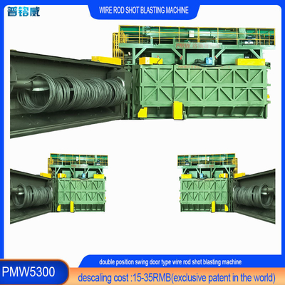 Wire Metal Surface Shot Blasting Machine with Dust Density 3 Mg/Cubic Meter Customization