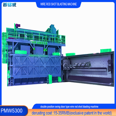 Wire Metal Surface Shot Blasting Machine with Dust Density 3 Mg/Cubic Meter Customization