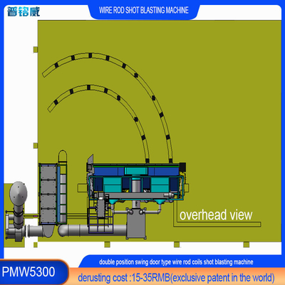 30kw/Set Impeller Head Power Wire Rod Coil Shot Blasting Machine Blasting Equipment