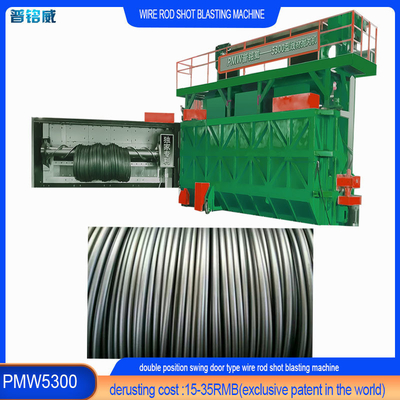 Wire Metal Surface Shot Blasting Machine with Customized 5300 mm Mandrel Performance