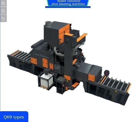 4*11kw High Convection Pre-Heater Roll Conveyor Shot Blasting Machine Customization