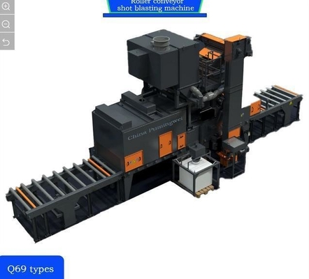 4*11kw High Convection Pre-Heater Roll Conveyor Shot Blasting Machine Customization