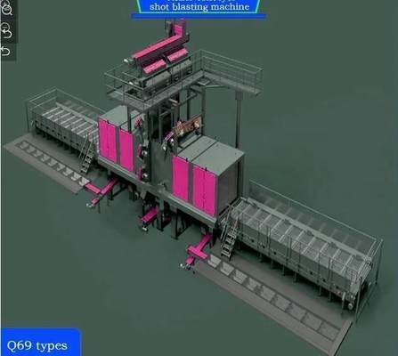 High Convection Pre-Heater Roll Conveyor Shot Blasting Machine with One and Products