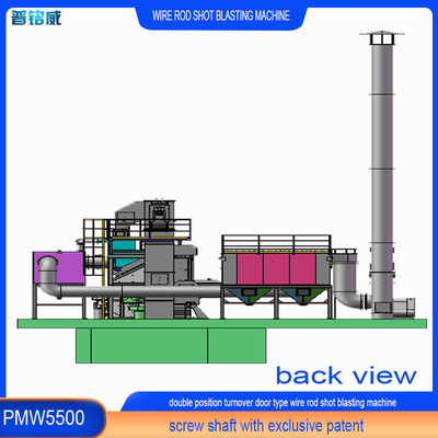 5.5 mm Thin Wire Rolls Wire Rod Coil Shot Blasting Machine with and High Cleanliness