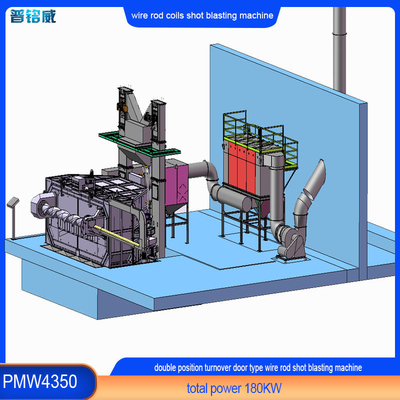 30 Kw Single Blast Wheel Wire Rod Coil Shot Blasting Machine with Customizable Options