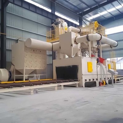 Custom Different Colors Roller Conveyor Shot Blasting Machine for High Cleanliness