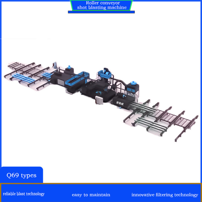 Crawler Abrator Customized Customized Roller Conveyor Shot Blasting Cleaning Machine