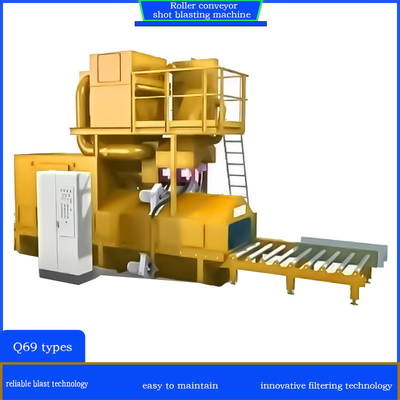 Pumingwei Multiple Blast Wheels Roller Conveyor Shot Blasting Cleaning Machine Customized