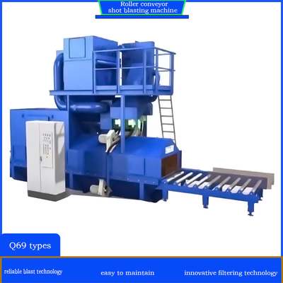 Roller Conveyor Shot Blasting Machine for Dust-free Cleaning and Unloading One Included