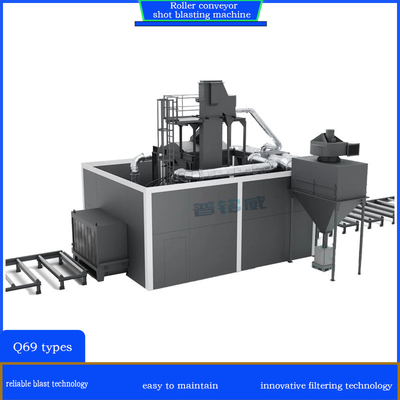 Customized Roller Conveyor Shot Blasting Machine with Extended Maintenance Intervals