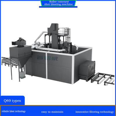 Customized Roller Conveyor Shot Blasting Machine with Extended Maintenance Intervals