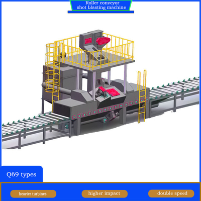 Customized Roller Conveyor Shot Blasting Machine for Metal Structures Paint Stripping