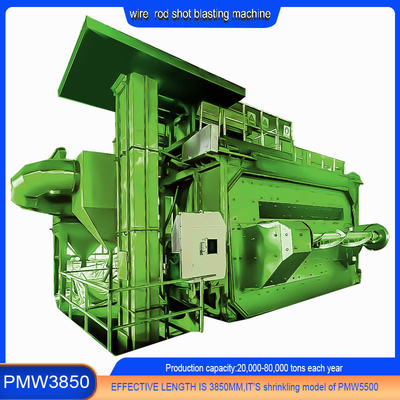 High Cleanliness Coil Rod Shot Blasting Machine 8-42 mm for Customized Wire Diameter