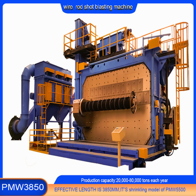 High Cleanliness Coil Rod Shot Blasting Machine 8-42 mm for Customized Wire Diameter