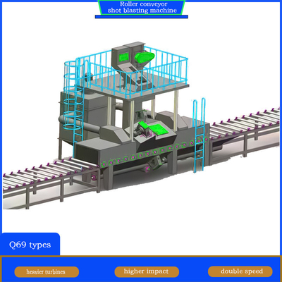 Crawler Abrator H Beam Roller Conveyor Shot Blasting Machine for Building Industries