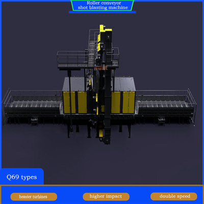 Cleaning Workpiece Surface Roll Conveyor Shot Blasting Machine with Automatic Paint System