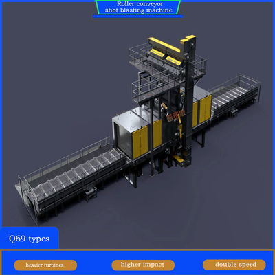 Customized Capacity Dust Collector Roller Conveyor Shot Blasting Machine for Rust Removal