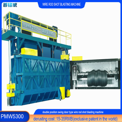 Wire Diameter 5.5-42mm Wire Roll Shot Blasting Machine Offers Rust and Corrosion Proof