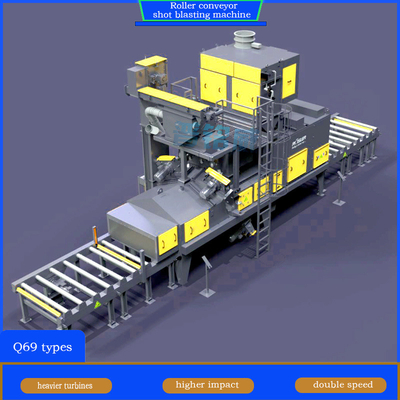 Automatic Q6930A High End Roller Conveyor Shot Blasting Machine for Large Steel Beams