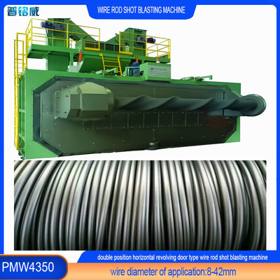 Production Efficiency 3-6 Coils Per Hour Wire Surface Derusting Shot Blasting Machine