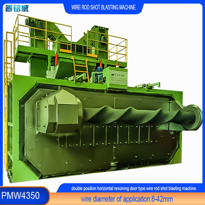 Production Efficiency 3-6 Coils Per Hour Wire Surface Derusting Shot Blasting Machine