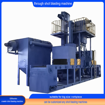 Steel Construction Automatic Roller Conveyor Shot Blasting Machine with Electric Fuel