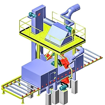 Roller Conveyor Catenary-Through Abrator for H Beam Shot Blasting Machine Customized