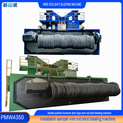 High Cleanliness Double Wire Rod Shot Blasting Machine for Car Bolt Surface Derusting