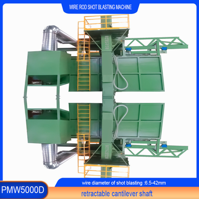Blue and Green Wire Rod Coil Shot Blasting Cleaning Machine with Customization Option