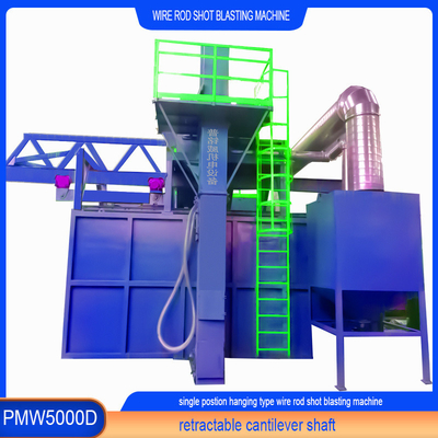Blue and Green Wire Rod Coil Shot Blasting Cleaning Machine with Customization Option