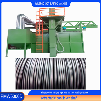 Blue and Green Wire Rod Coil Shot Blasting Cleaning Machine with Customization Option