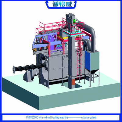 150 Kw Total Power Electric Wire Rod Shot Blasting Machine Automatic