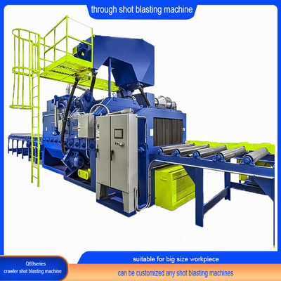 Customized Through Type Shot Blasting Machine with 6*30 Impeller Head Power Made