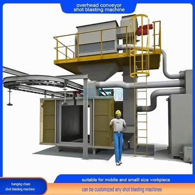 Light Metal Casting Overhead Shot Blasting Machine with Customization and Multiple Hooks