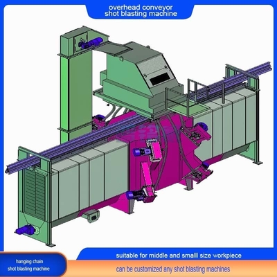 Light Metal Casting Overhead Shot Blasting Machine with Customization and Multiple Hooks