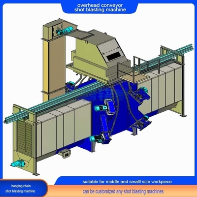 Automatic Overhead Rail Hook Conveyor Shot Blasting Machine with Compact and Rugged Design