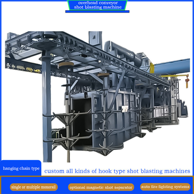 Overhead Monorail Hook Shot Blasting Machine with Closed Loop Customizable Technology
