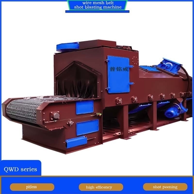 Automatic Wire Mesh Belt Conveyor Shot Blasting Machine with High Blasting Capacity