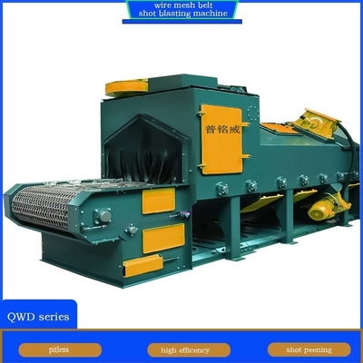 Automatic Wire Mesh Belt Conveyor Shot Blasting Machine with High Blasting Capacity