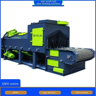 Automatic Wire Mesh Belt Conveyor Shot Blasting Machine with High Blasting Capacity