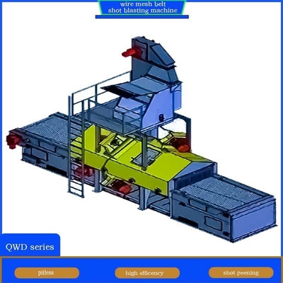 Abrasion Resistant Wire Mesh Belt Conveyor Shot Blasting Machine for Precise Cleaning