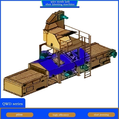 Wire Mesh Belt Conveyor Shot Blasting Machine with Desanding and Decoring Customizable