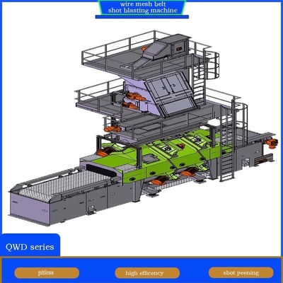 Large Die Casting Wire Mesh Belt Conveyor Shot Blasting Cleaning Machine for Cleaning